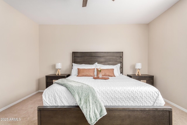 2631 S Sulley Dr Unit 104, Gilbert, AZ 85295 - carpeted bedroom with baseboards and a ceiling fan