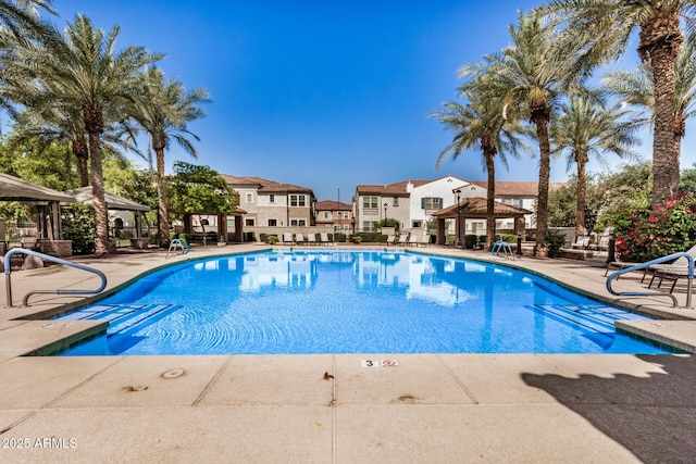 2631 S Sulley Dr Unit 104, Gilbert, AZ 85295 - community pool featuring a gazebo and a patio