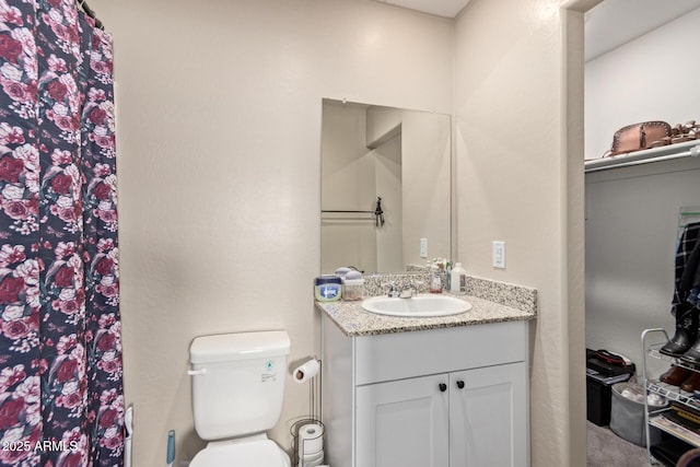 32024 N Redding St, Wittmann, AZ 85361 - full bath with toilet, vanity, and a shower with curtain
