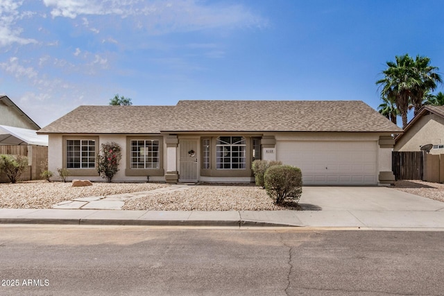 8103 E Dartmouth St, Mesa, AZ 85207 - ranch-style home with an attached garage, concrete driveway, and stucco siding
