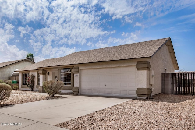 8103 E Dartmouth St, Mesa, AZ 85207 - single story home featuring an attached garage, stucco siding, concrete driveway, and a shingled roof
