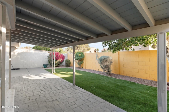 view of patio / terrace featuring a fenced backyard