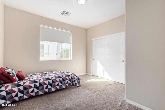 bedroom with carpet floors