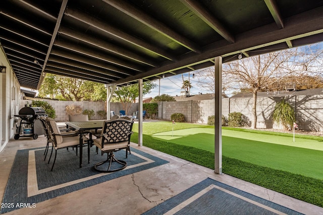 view of patio / terrace with area for grilling