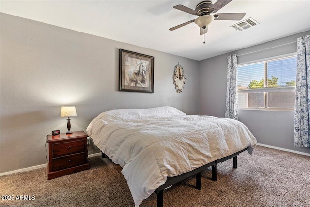 1057 E Silversmith Trl, San Tan Valley, AZ 85143 - carpeted bedroom with baseboards and a ceiling fan
