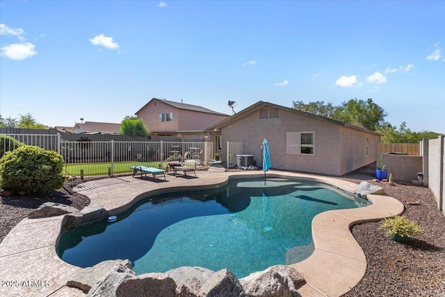 1057 E Silversmith Trl, San Tan Valley, AZ 85143 - view of pool with a fenced backyard and a patio