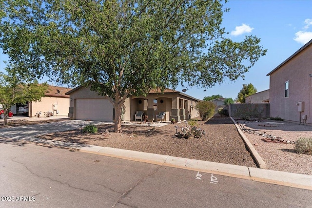 1057 E Silversmith Trl, San Tan Valley, AZ 85143 - view of front of property with concrete driveway, a garage, and stucco siding