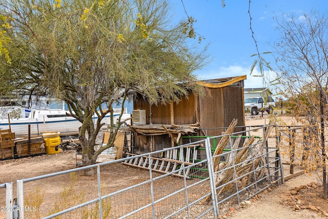 exterior space with an exterior structure and an outbuilding