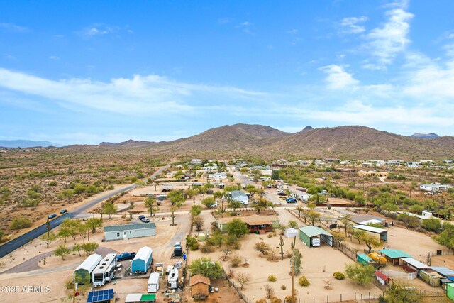 bird's eye view featuring a mountain view