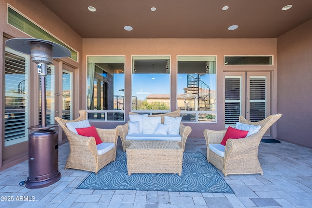 view of patio / terrace featuring an outdoor hangout area