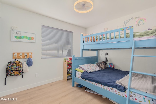 bedroom featuring wood-type flooring