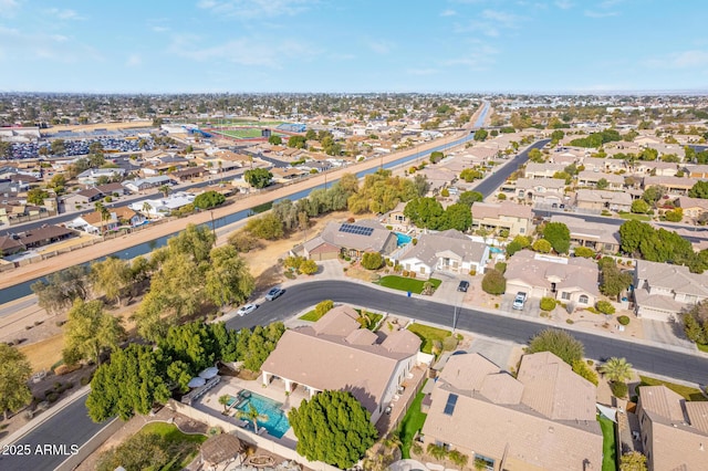 drone / aerial view with a residential view