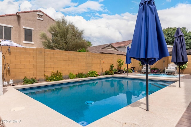 4142 E Sandy Way, Gilbert, AZ 85297 - view of pool with a fenced backyard and a patio
