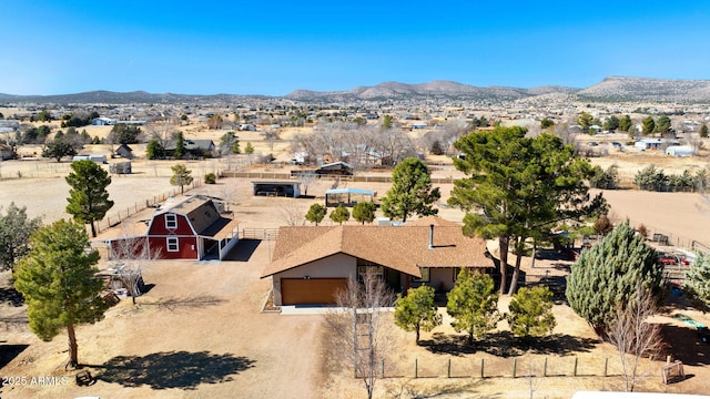 aerial view featuring a mountain view