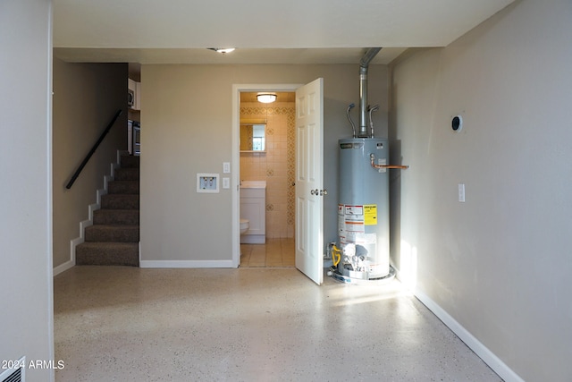 interior space featuring gas water heater