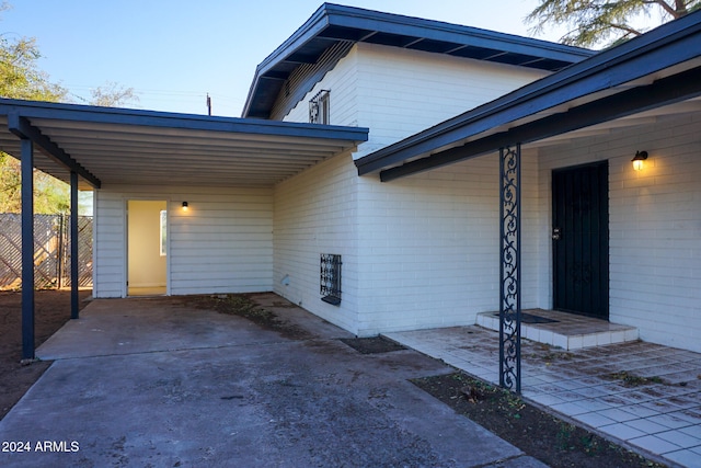 exterior space with a patio