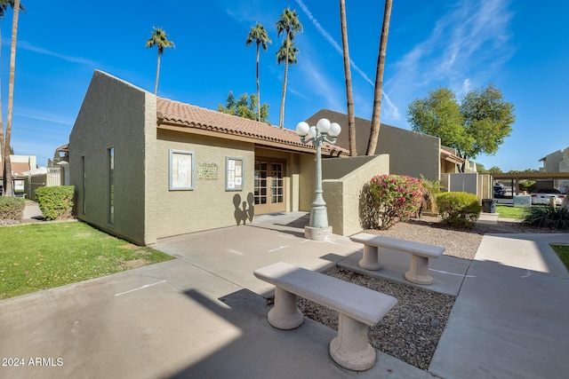 exterior space with french doors