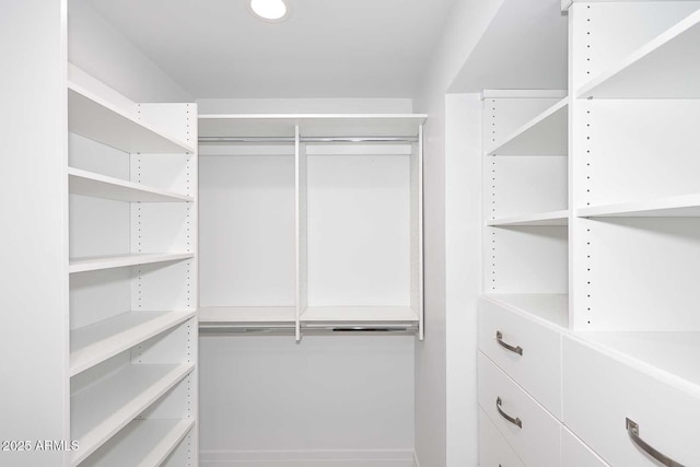 view of walk in closet