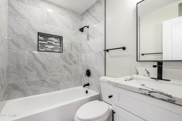 3249 E Nisbet Rd, Phoenix, AZ 85032 - bathroom with vanity, toilet, and shower / bathing tub combination