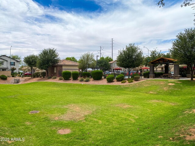 6853 E Posada Cir, Mesa, AZ 85212 - view of green lawn featuring a gazebo