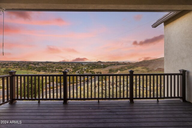 view of deck at dusk