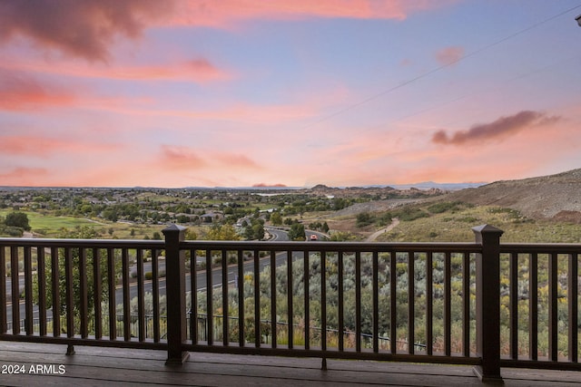 view of deck at dusk