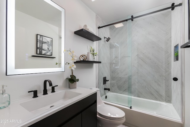 8317 E Orange Blossom Ln, Scottsdale, AZ 85250 - full bathroom featuring vanity, toilet, and enclosed tub / shower combo