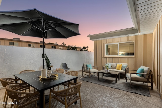 8317 E Orange Blossom Ln, Scottsdale, AZ 85250 - view of patio featuring an outdoor hangout area and outdoor dining area