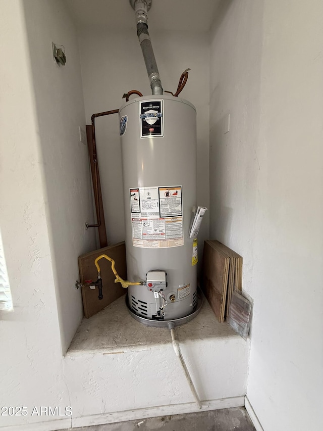 utilities featuring gas water heater