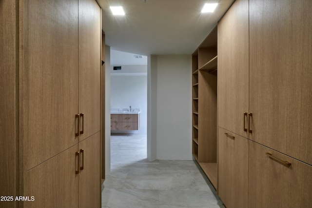 walk in closet with sink