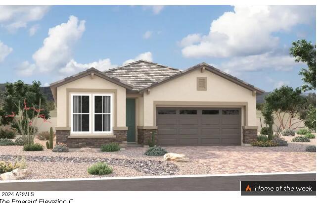 view of front facade with a garage