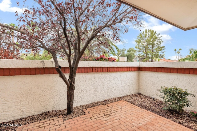 view of patio featuring a fenced backyard