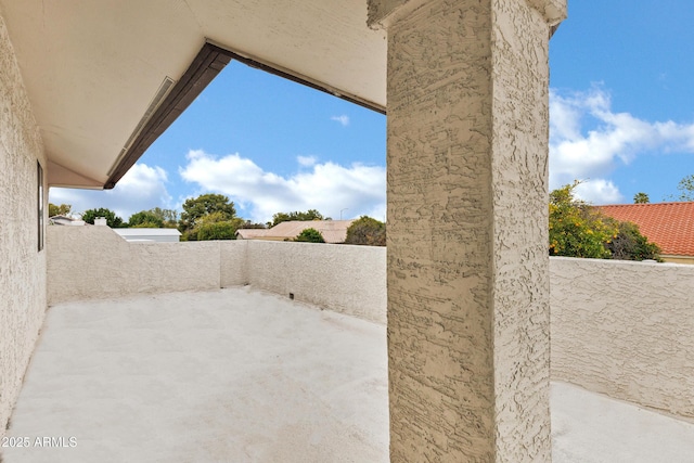 view of patio / terrace featuring a balcony