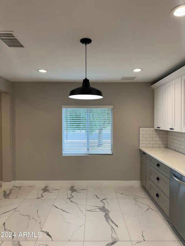 view of unfurnished dining area