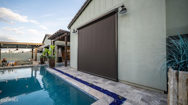 view of pool featuring a pergola