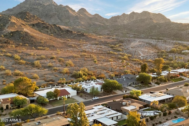 mountain view with a residential view