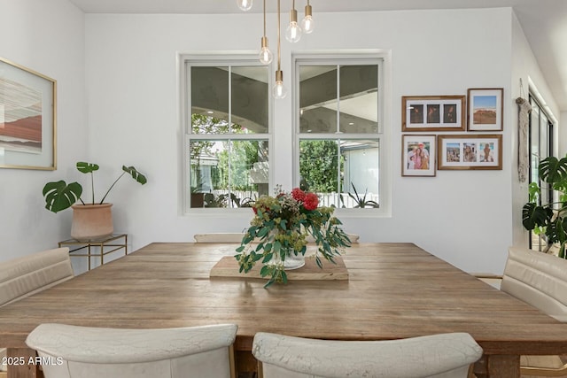 view of dining space