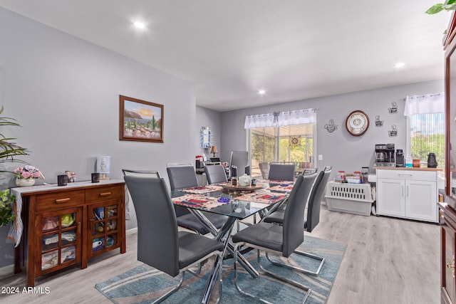 dining area featuring light hardwood / wood-style flooring