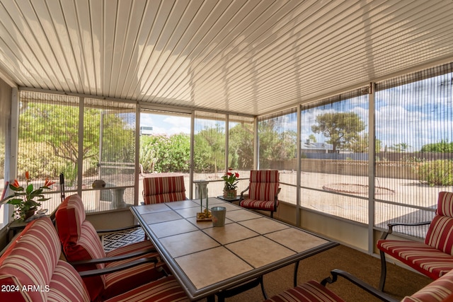 view of sunroom