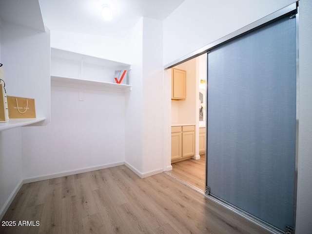 interior space featuring light wood-type flooring