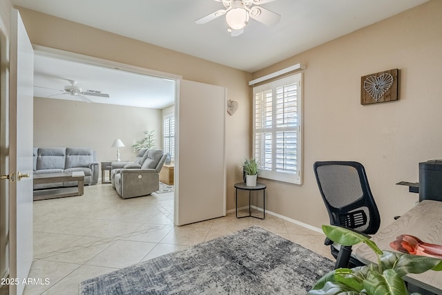 office with ceiling fan