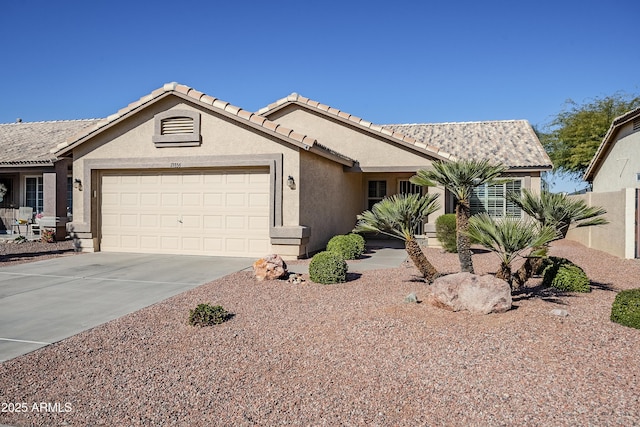 single story home featuring a garage