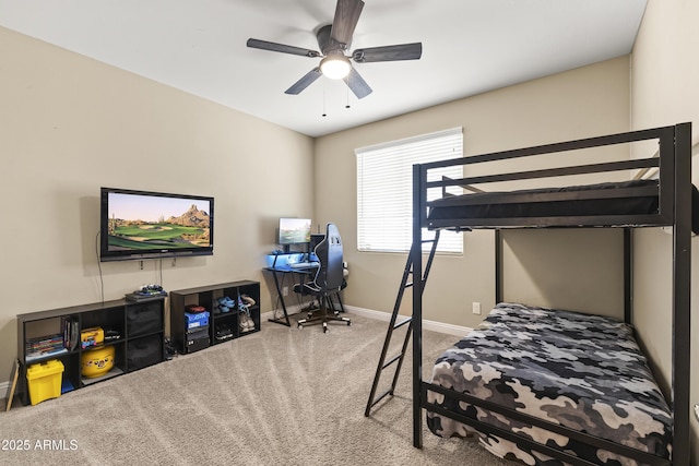 25969 W Tina Ln, Buckeye, AZ 85396 - bedroom featuring carpet, a desk, and ceiling fan