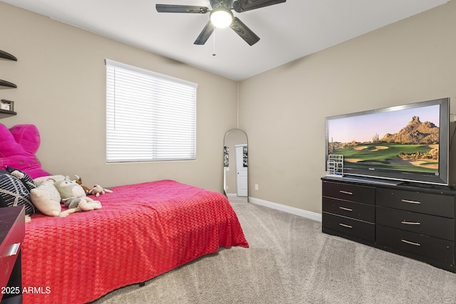 25969 W Tina Ln, Buckeye, AZ 85396 - bedroom with light colored carpet and ceiling fan