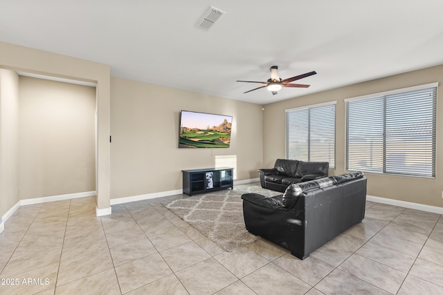 25969 W Tina Ln, Buckeye, AZ 85396 - living room with ceiling fan and light tile patterned floors