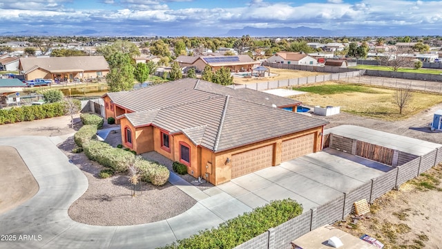 drone / aerial view with a residential view