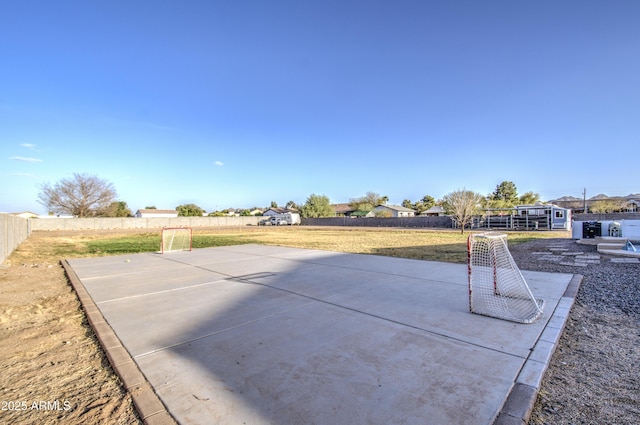 view of patio with a fenced backyard