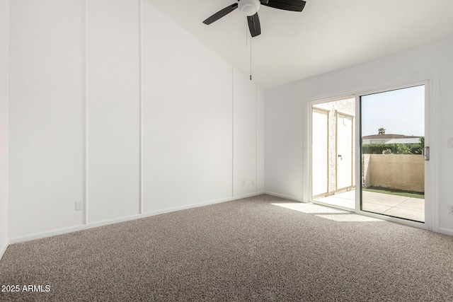 714 E Morningside Dr, Phoenix, AZ 85022 - carpeted empty room with vaulted ceiling and a ceiling fan