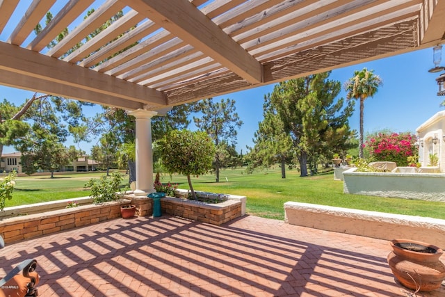 view of patio / terrace with a pergola