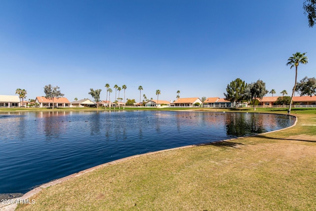 property view of water with a residential view